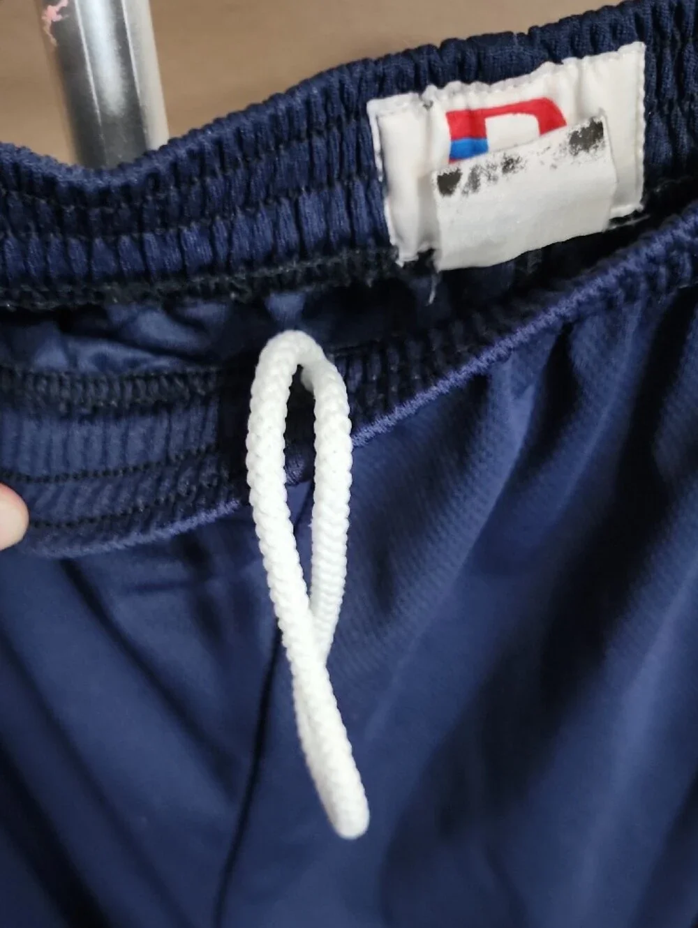 Men's Navy Athletic Shorts with 'Physical Education' Graphic